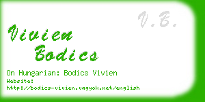 vivien bodics business card